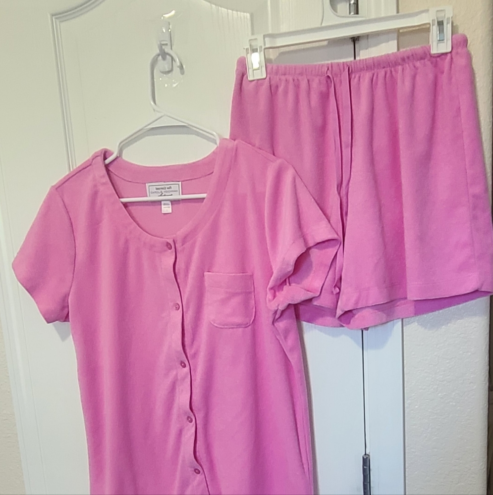 Carole Hochman Heavenly Soft Two Piece Loungewear Pink Size S